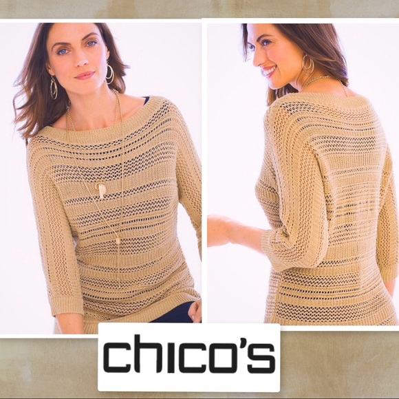 Chico Gold Shimmer Sweater! - Picture 1 of 5